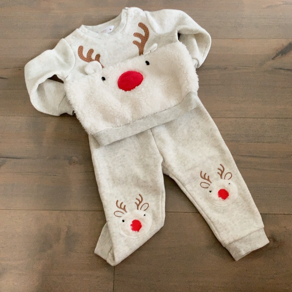 M&co X'mas Deer sweatshirt & pants for baby, babysuit, pajama, onsie, costumes